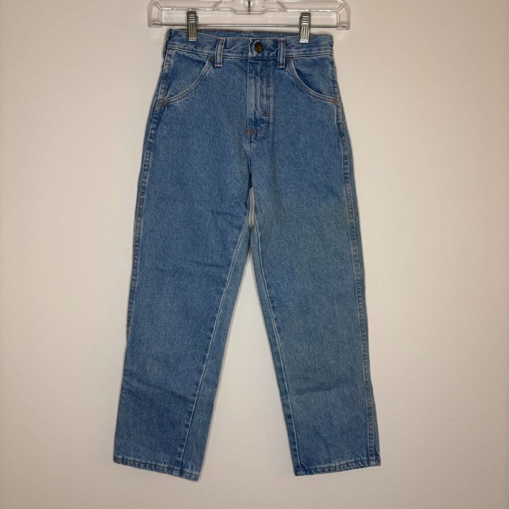RUSTLER NEW Jeans Boys 10 Slim Loose Stonewashed 100% Cotton Snap Zip